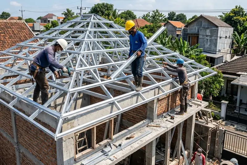 Bangun Rumah dengan Struktur Baja Ringan